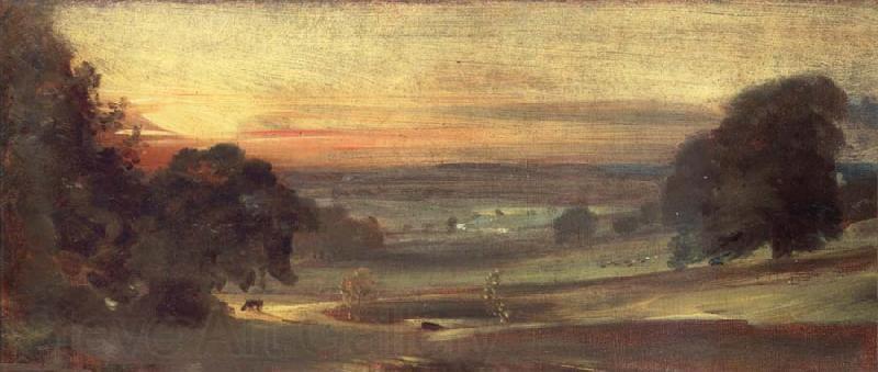 John Constable The Valley of the Stour at sunset 31 October1812 France oil painting art